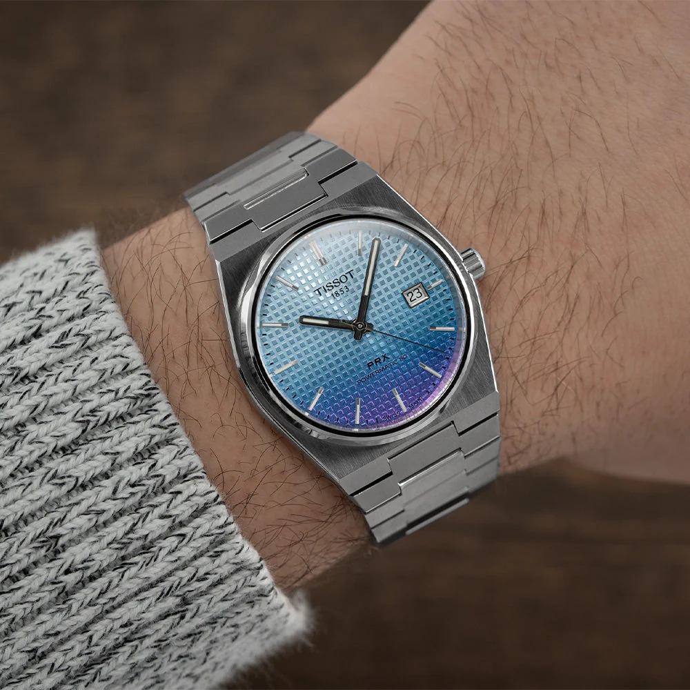 PRX Automatic Powermatic 80 40mm - Blue Gradient on Bracelet - Image 3