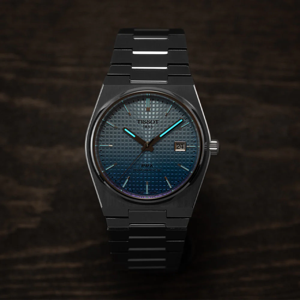 PRX Automatic Powermatic 80 40mm - Blue Gradient on Bracelet - Image 4