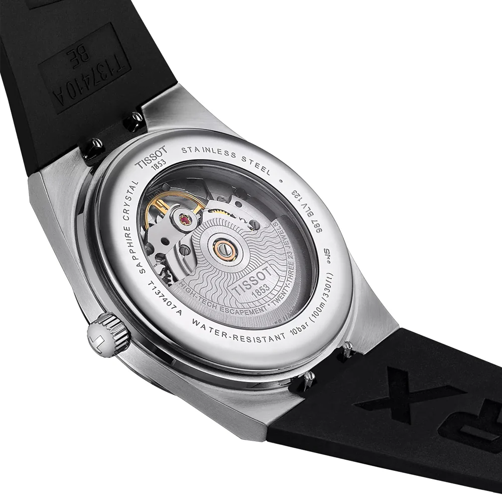 PRX Automatic Powermatic 80 40mm Black on Rubber Strap - Image 4