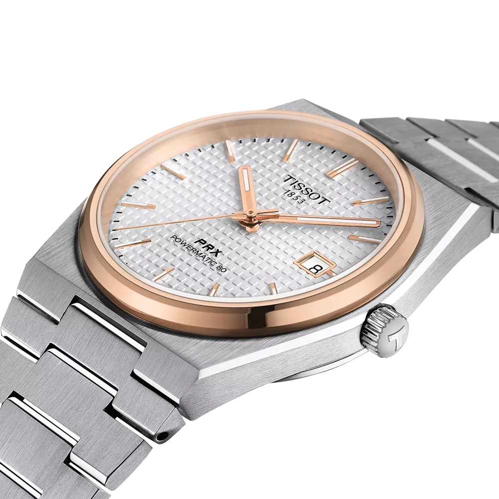 PRX Automatic Powermatic 80 Rose Gold 40mm - Silver on Bracelet - Image 4