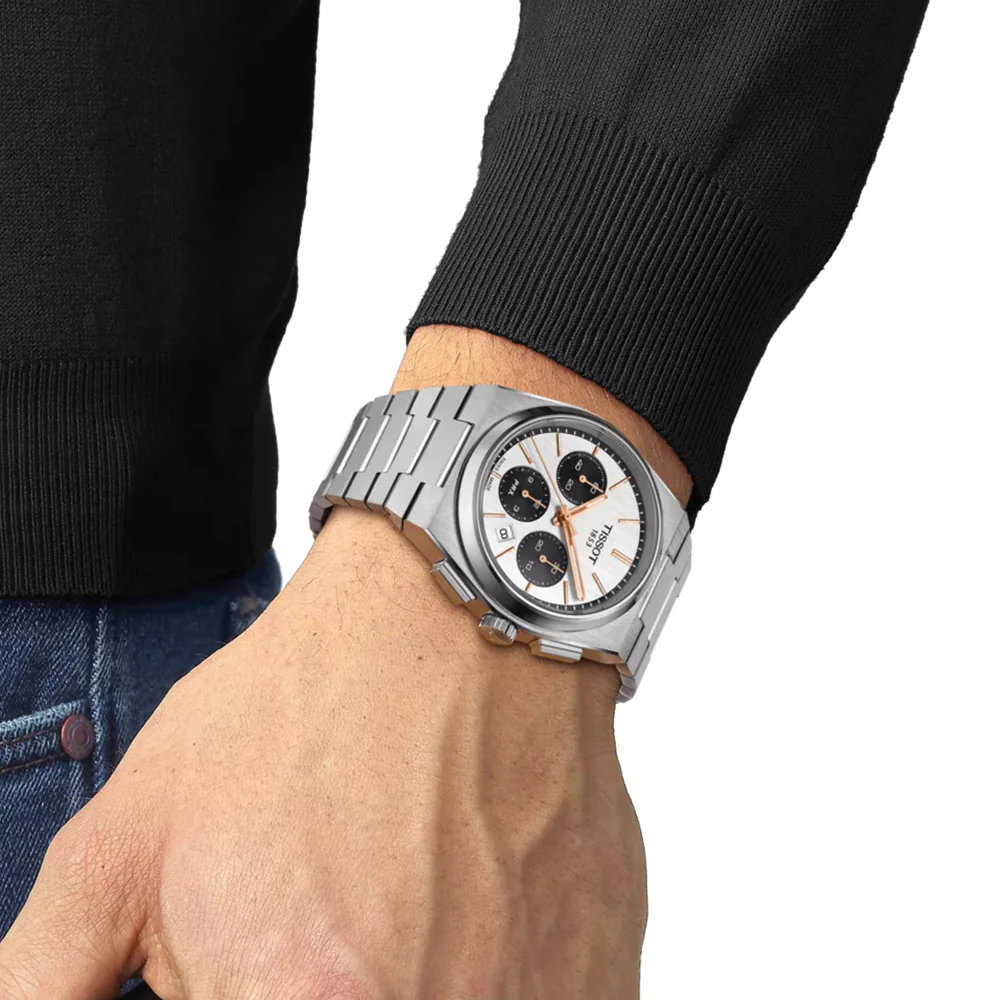 PRX Chronograph 42mm - White on Bracelet - Image 3