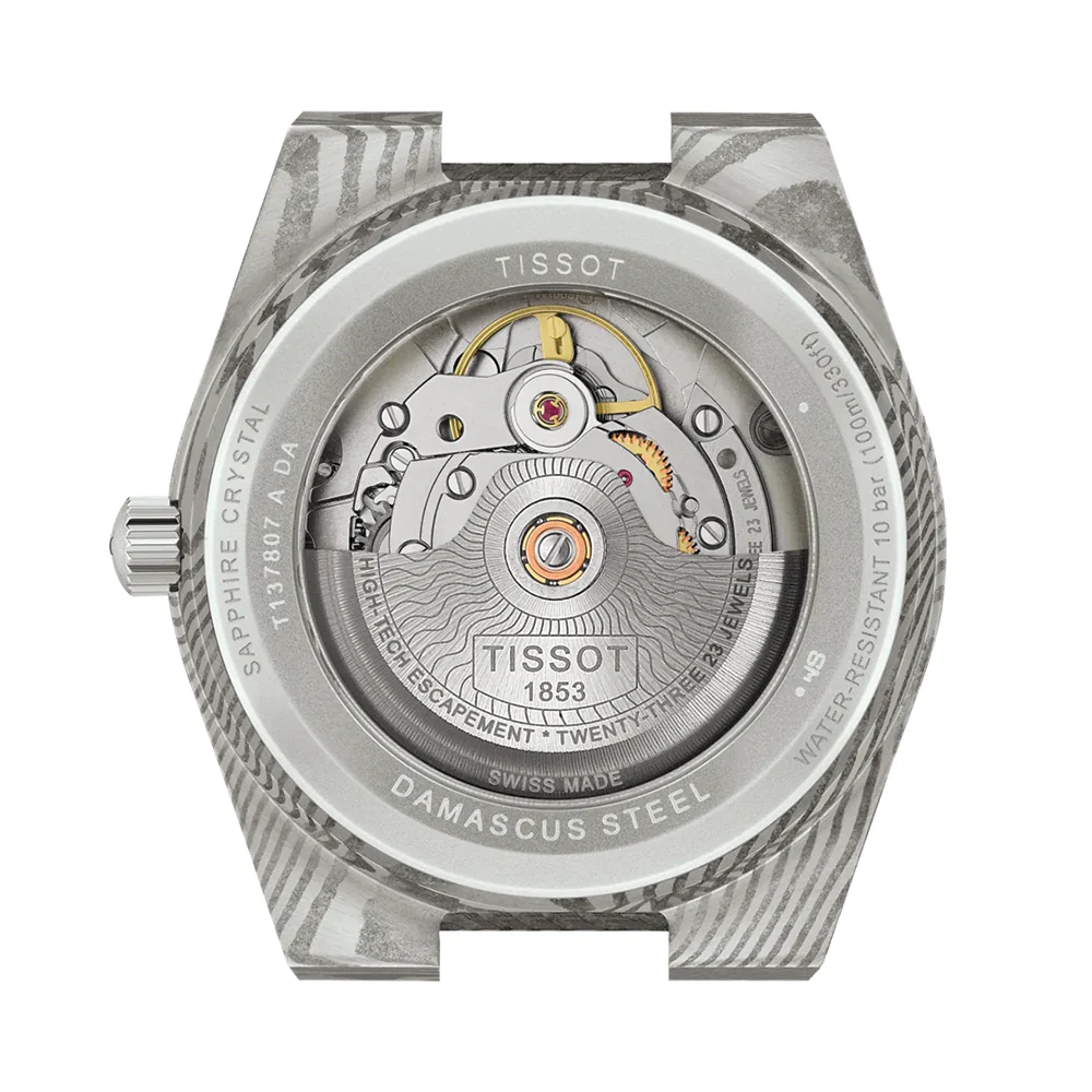 PRX Damascus Powermatic 80 38mm - Grey on Leather Strap - Image 5