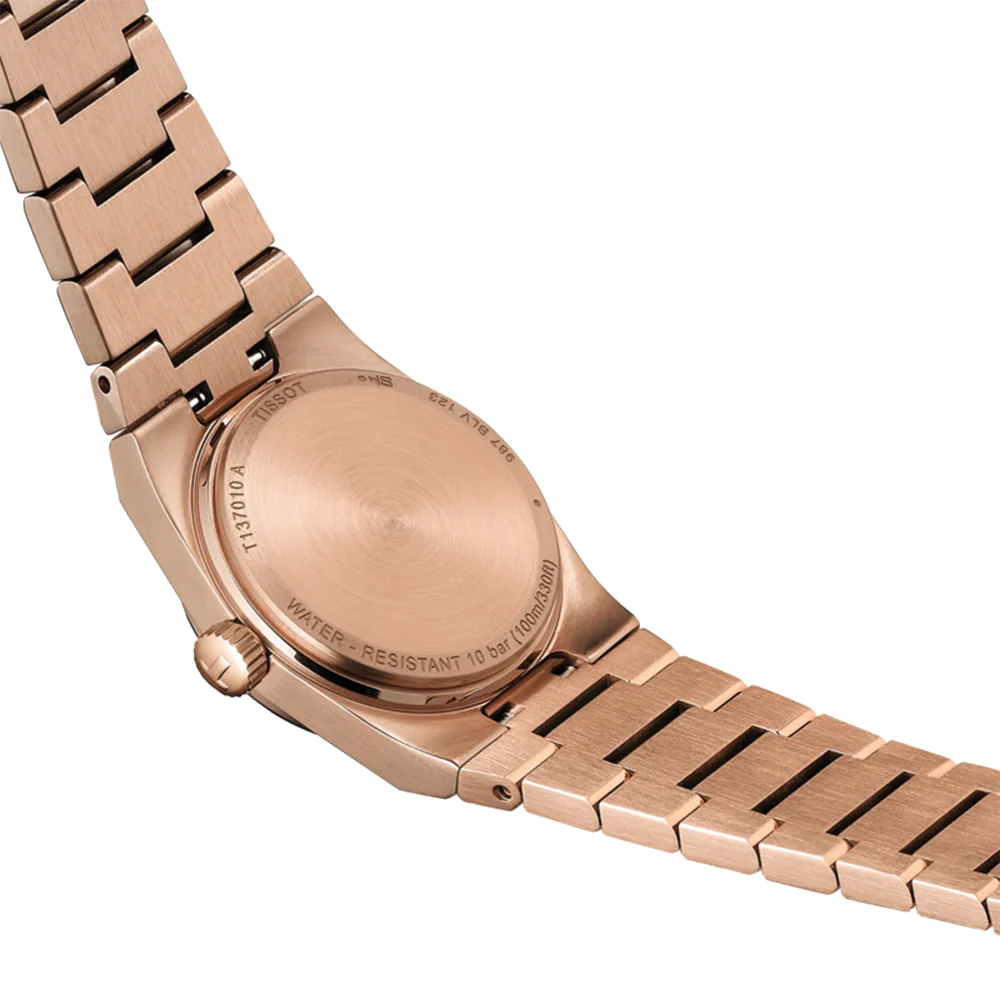 PRX Quartz PVD Coated Rose Gold w/ Diamonds 25mm - Pink on Bracelet - Image 6