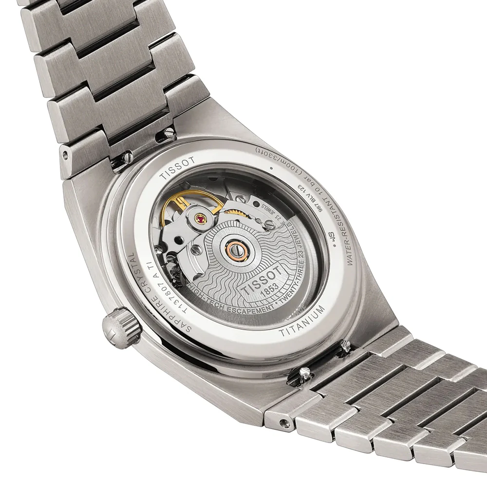 PRX Powermatic 80 Titanium 38mm - Anthracite w/ Rose Gold Colored Accents on Bracelet - Image 4