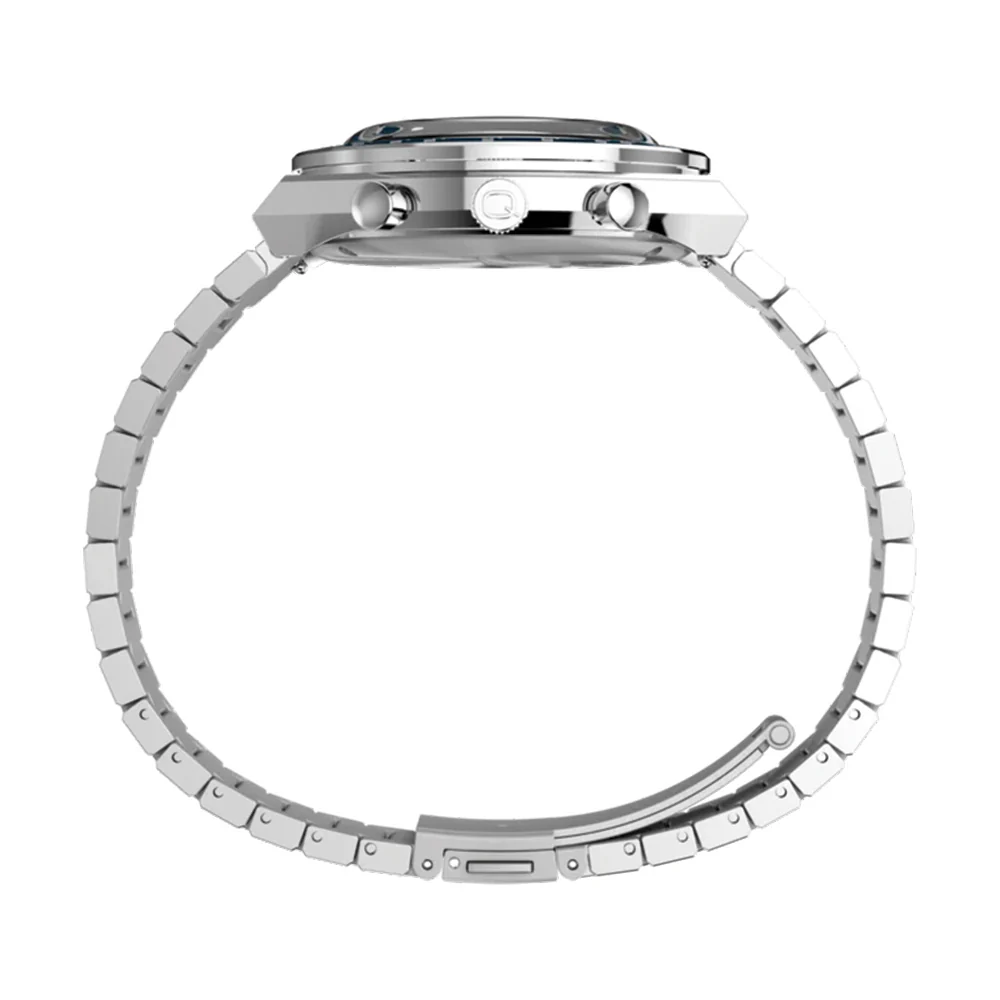 Q Timex Chronograph 40mm - Blue on Bracelet - Image 3