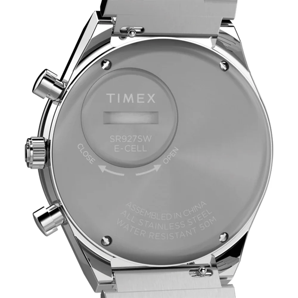 Q Timex Chronograph 40mm - Blue on Bracelet - Image 6