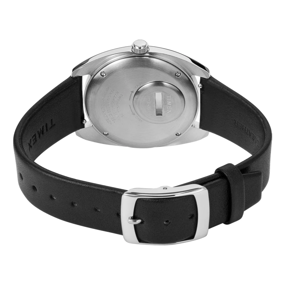 Q Dress Reissue Day Date SST 37mm - Silver on Leather Strap - Image 2