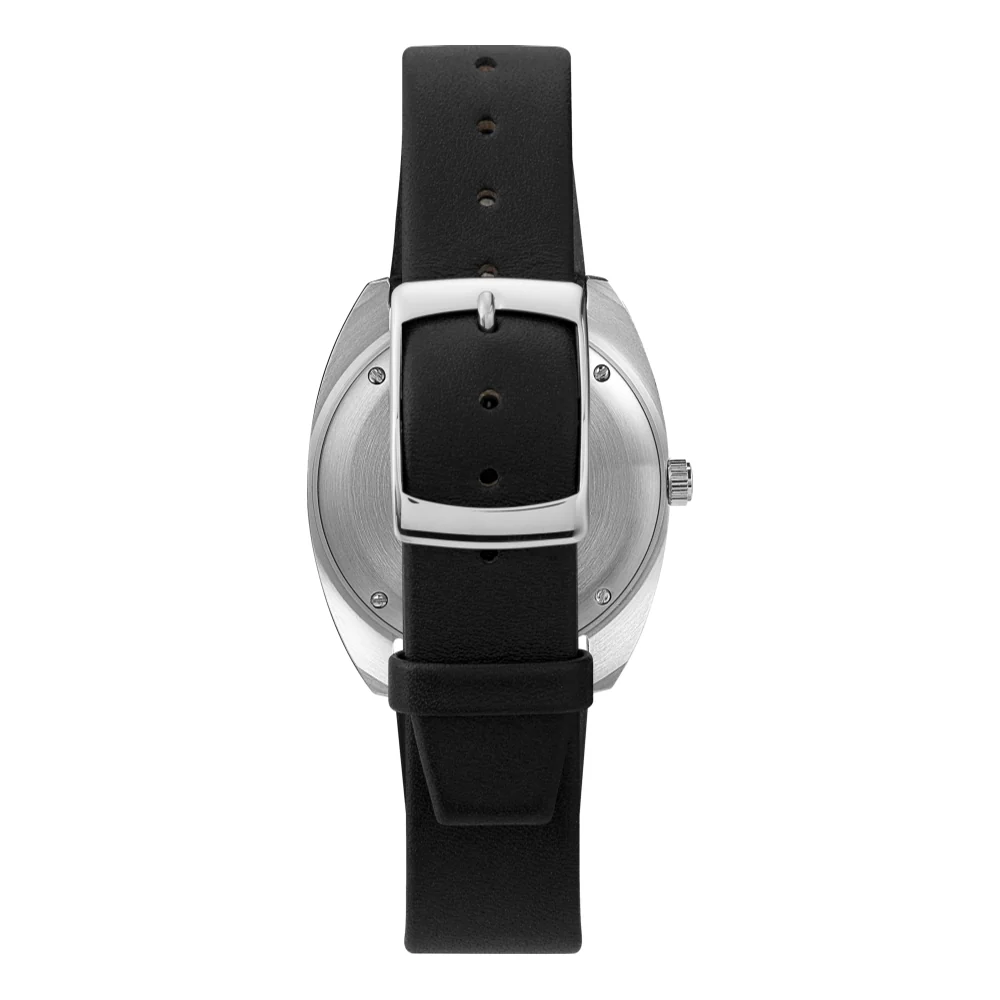 Q Dress Reissue Day Date SST 37mm - Silver on Leather Strap - Image 3