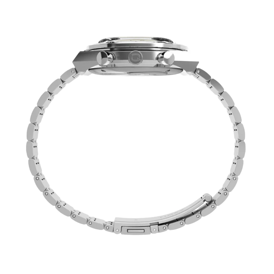 Q Timex Chronograph 40mm - Black on Bracelet - Image 5