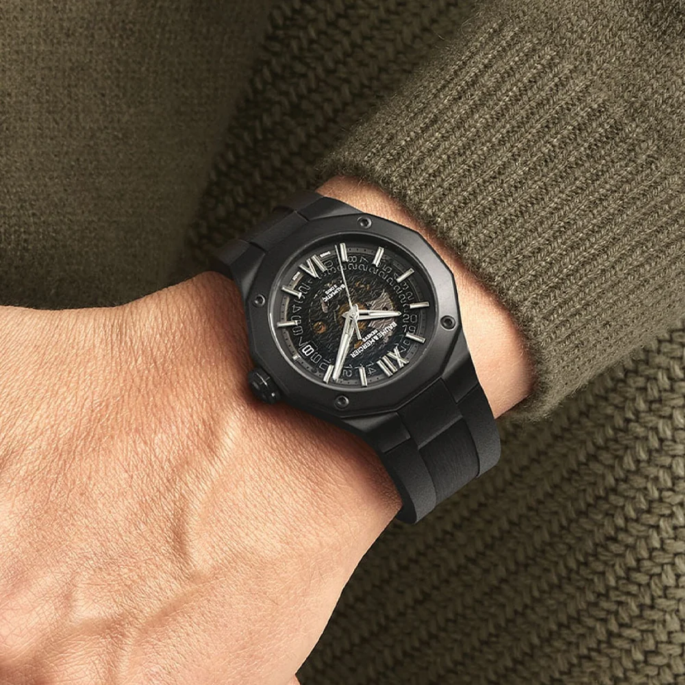 Riviera 10617 Baumatic COSC Certified 42mm - Black on Rubber Strap - Image 3