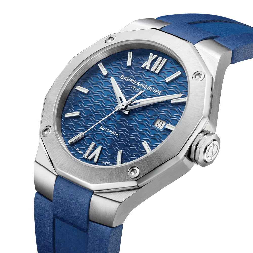 Riviera 10619 Automatic Date 42mm - Blue on Rubber Strap - Image 2