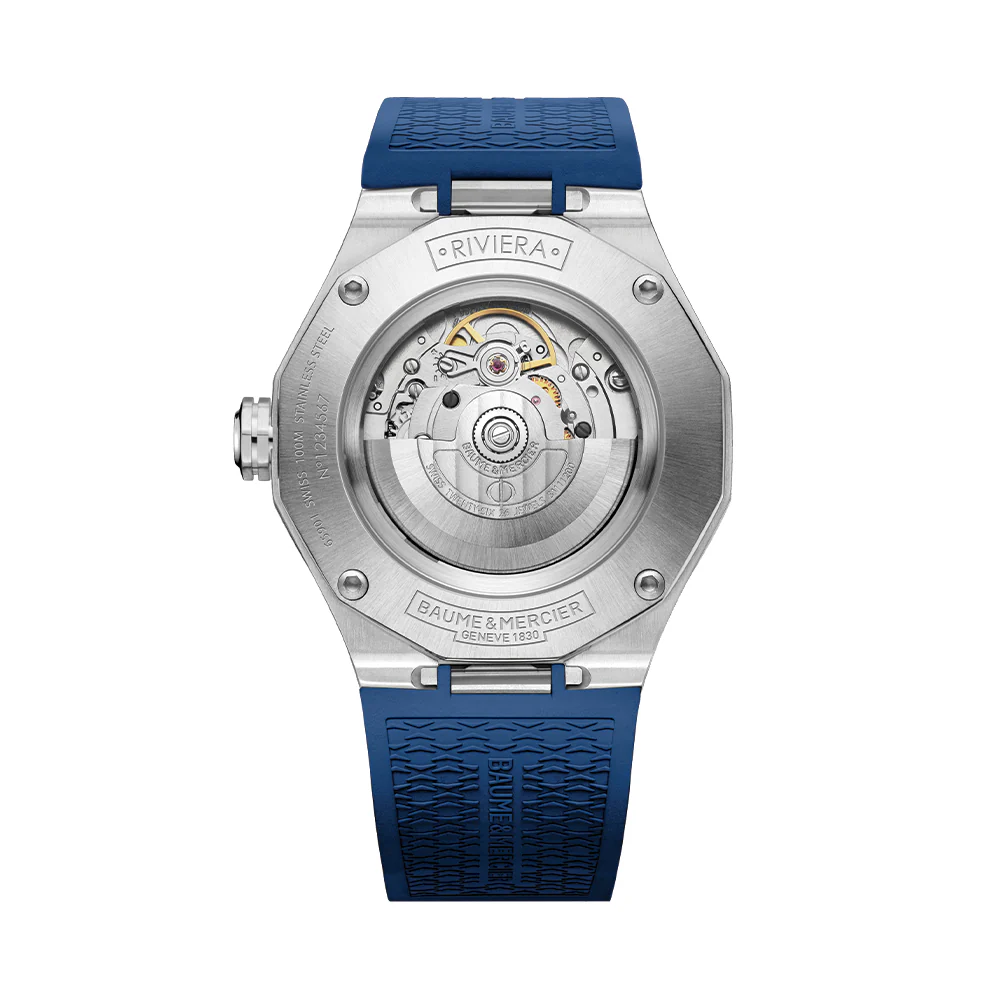 Riviera 10619 Automatic Date 42mm - Blue on Rubber Strap - Image 4