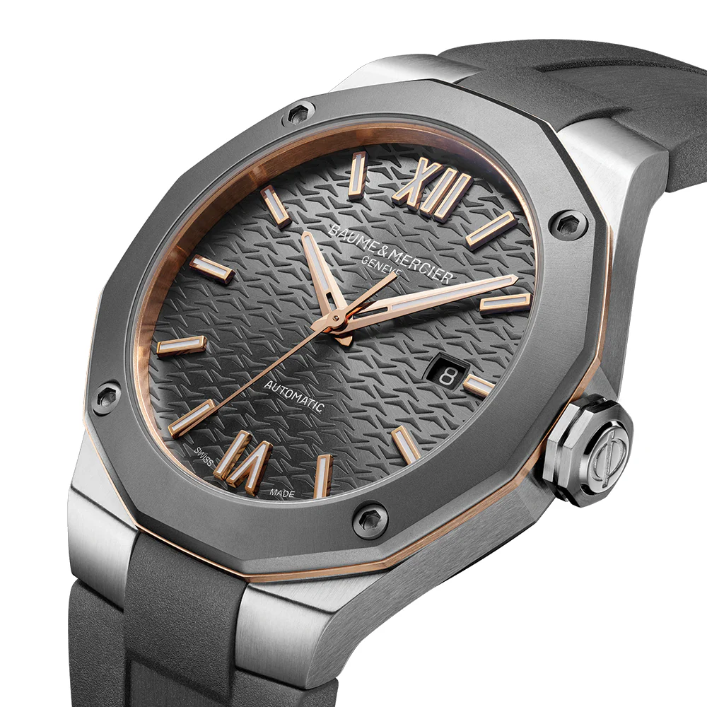 Riviera 10660 Titanium 42mm - Grey on Rubber Strap - Image 2