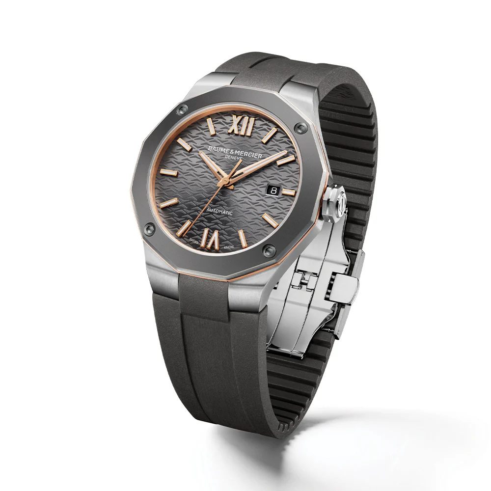 Riviera 10660 Titanium 42mm - Grey on Rubber Strap - Image 4