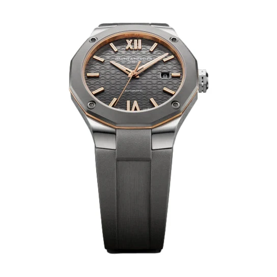 Riviera 10660 Titanium 42mm - Grey on Rubber Strap - Image 5