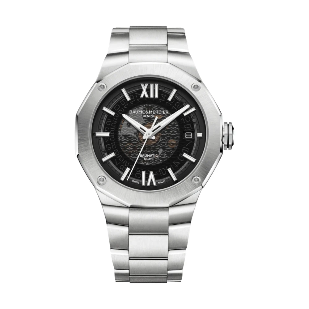 Riviera 10702 Baumatic COSC Certified 42mm - Black on Bracelet