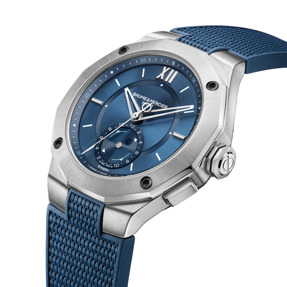 Riviera 10761 Limited Edition Baumatic Tideograph 43mm - Blue on Rubber Strap - Image 2