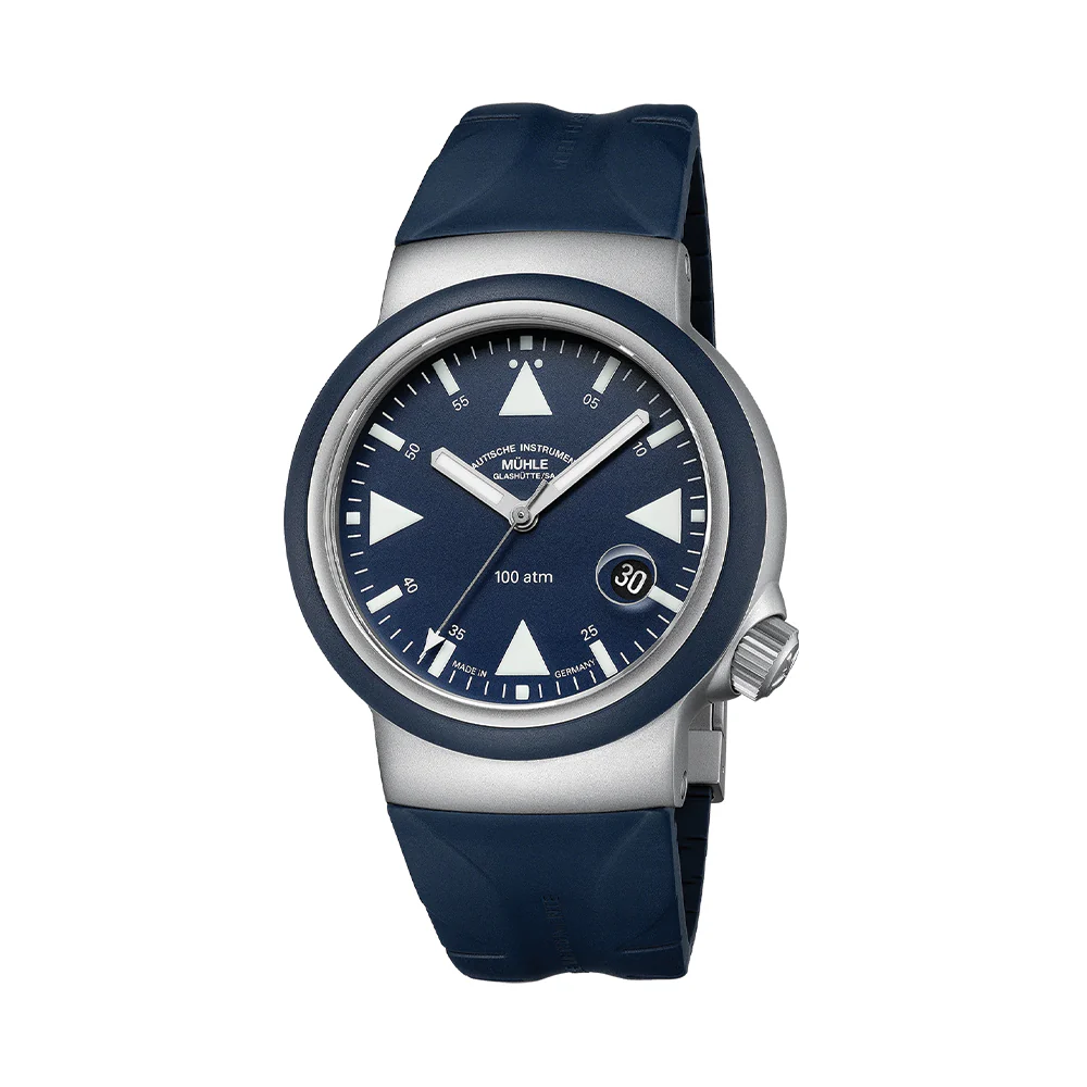 S.A.R. Rescue Timer Automatic 42mm - Nautic Blue on Rubber Strap
