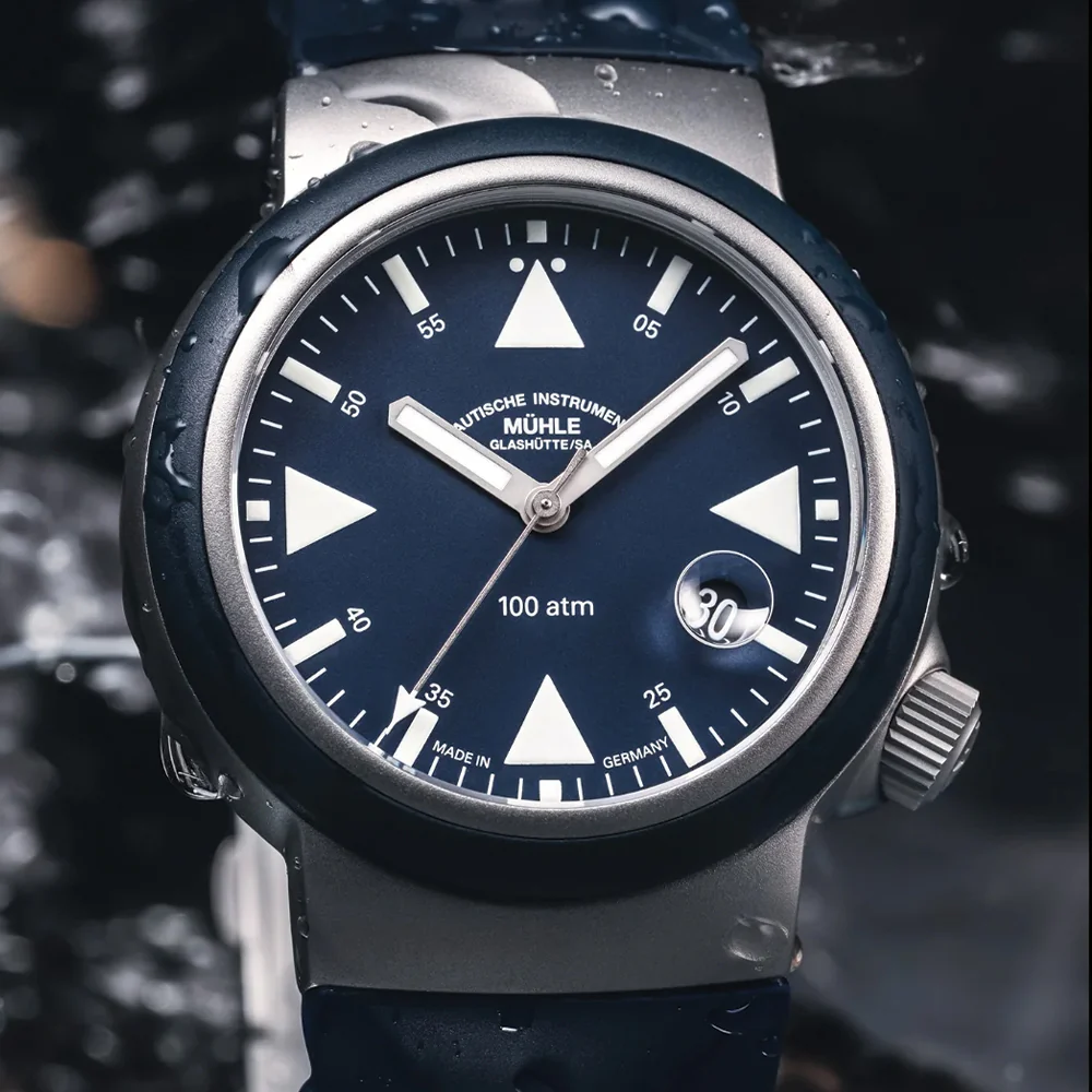 S.A.R. Rescue Timer Automatic 42mm - Nautic Blue on Rubber Strap - Image 2