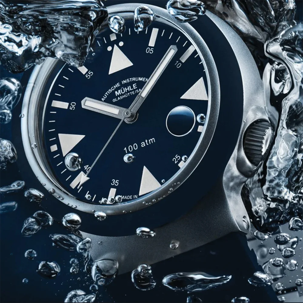 S.A.R. Rescue Timer Automatic 42mm - Nautic Blue on Rubber Strap - Image 3