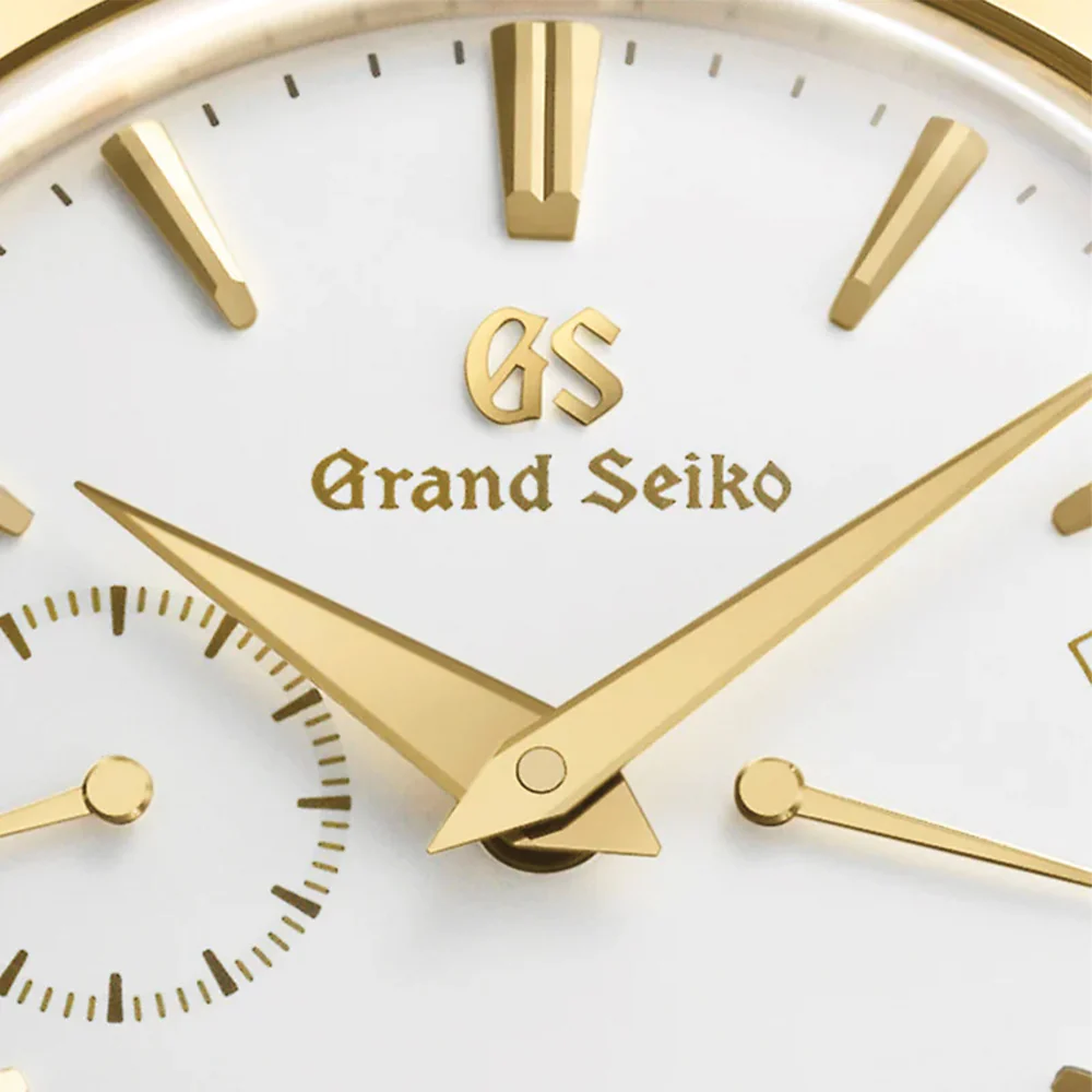 SBGK006 Elegance Manual 18K Yellow Gold 39mm - White on Leather Strap - Image 2