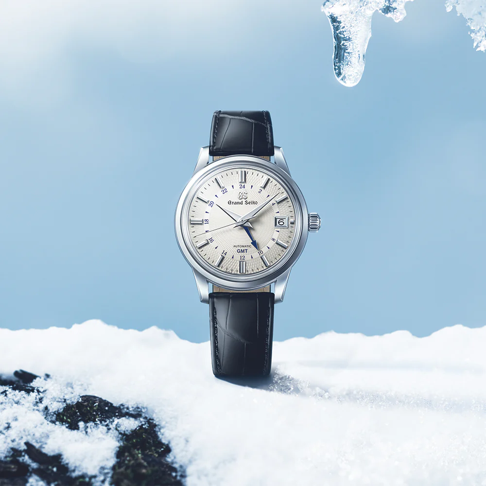 SBGM255 Elegance Automatic Mechanical GMT 39.5mm - White on Leather Strap - Image 2