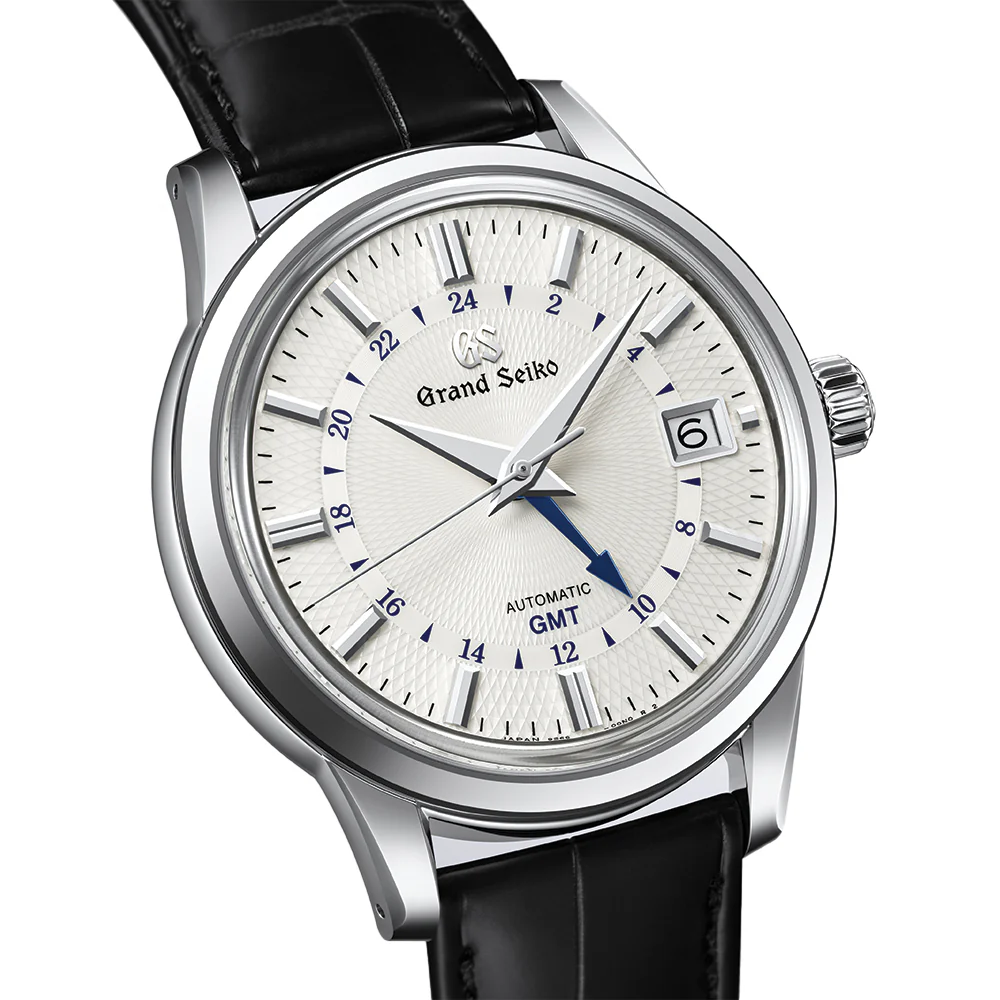 SBGM255 Elegance Automatic Mechanical GMT 39.5mm - White on Leather Strap - Image 3