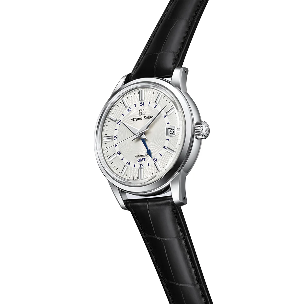 SBGM255 Elegance Automatic Mechanical GMT 39.5mm - White on Leather Strap - Image 4
