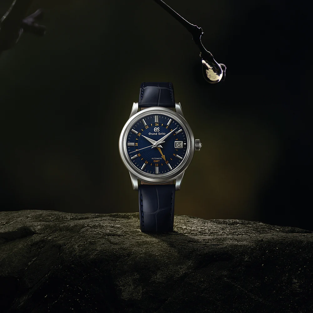 SBGM257 Elegance Automatic Mechanical GMT 39.5mm - Blue on Leather Strap - Image 2