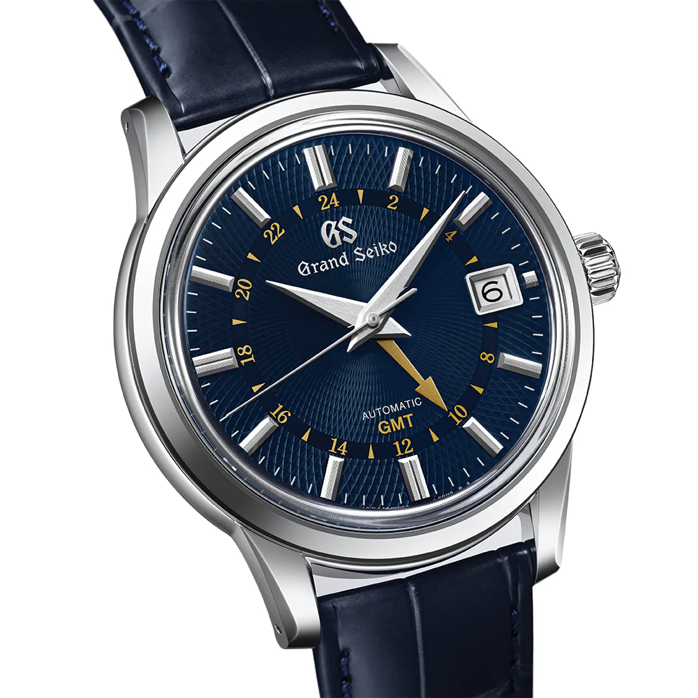 SBGM257 Elegance Automatic Mechanical GMT 39.5mm - Blue on Leather Strap - Image 3