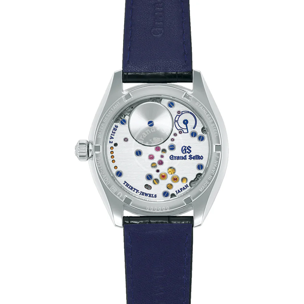 SBGY007 "Omiwatari" Elegance Spring Drive 38.5mm - Blue on Leather Strap - Image 3