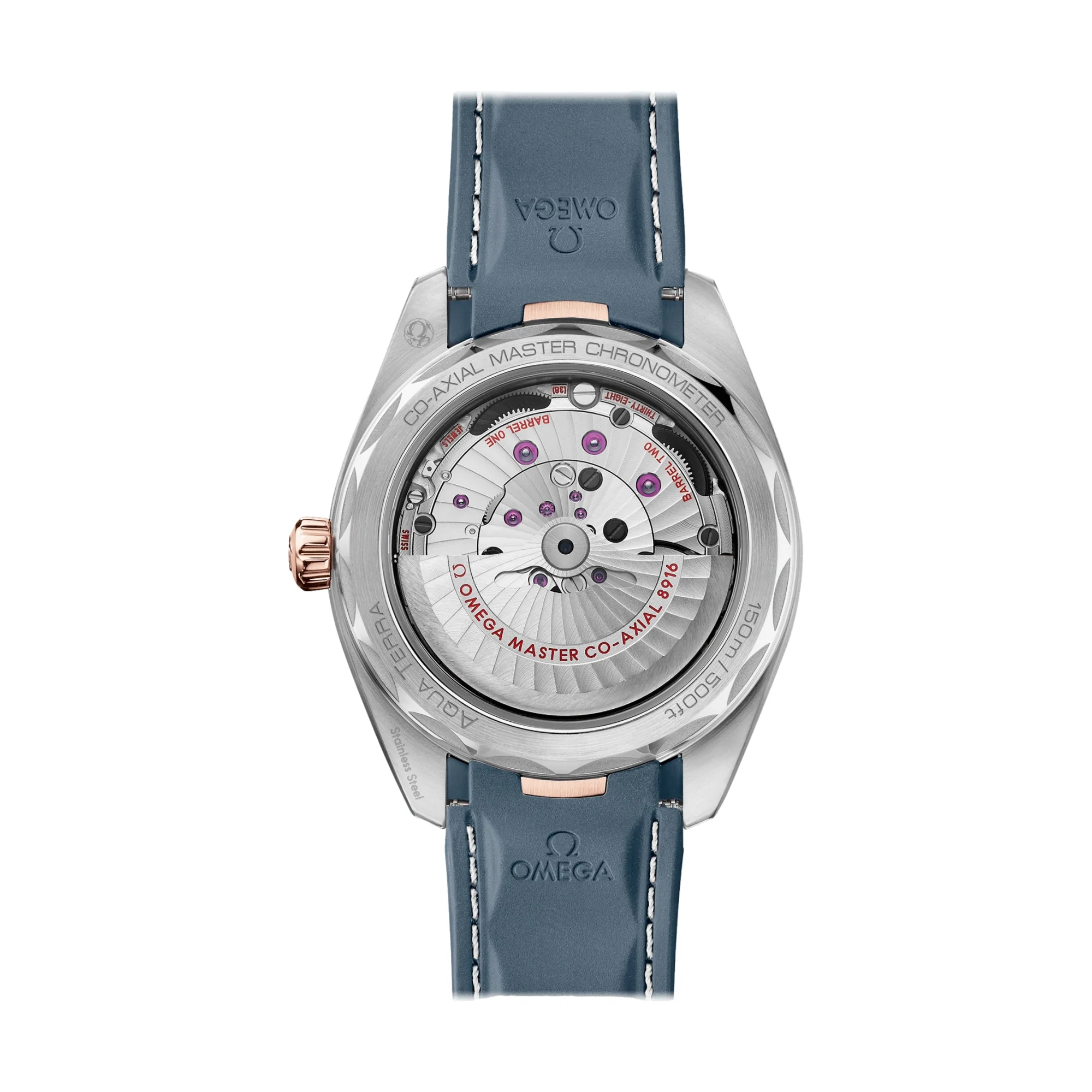 Seamaster Aqua Terra 150M Small Seconds Sedna™ Gold 41mm - Blue on Strap - Image 2