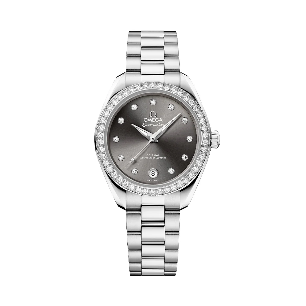 Seamaster Aqua Terra 150M Diamonds 30mm - Grey on Bracelet