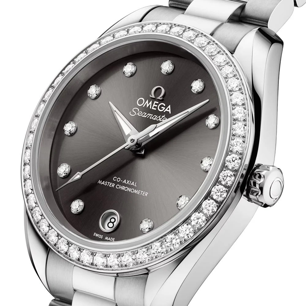 Seamaster Aqua Terra 150M Diamonds 30mm - Grey on Bracelet - Image 3