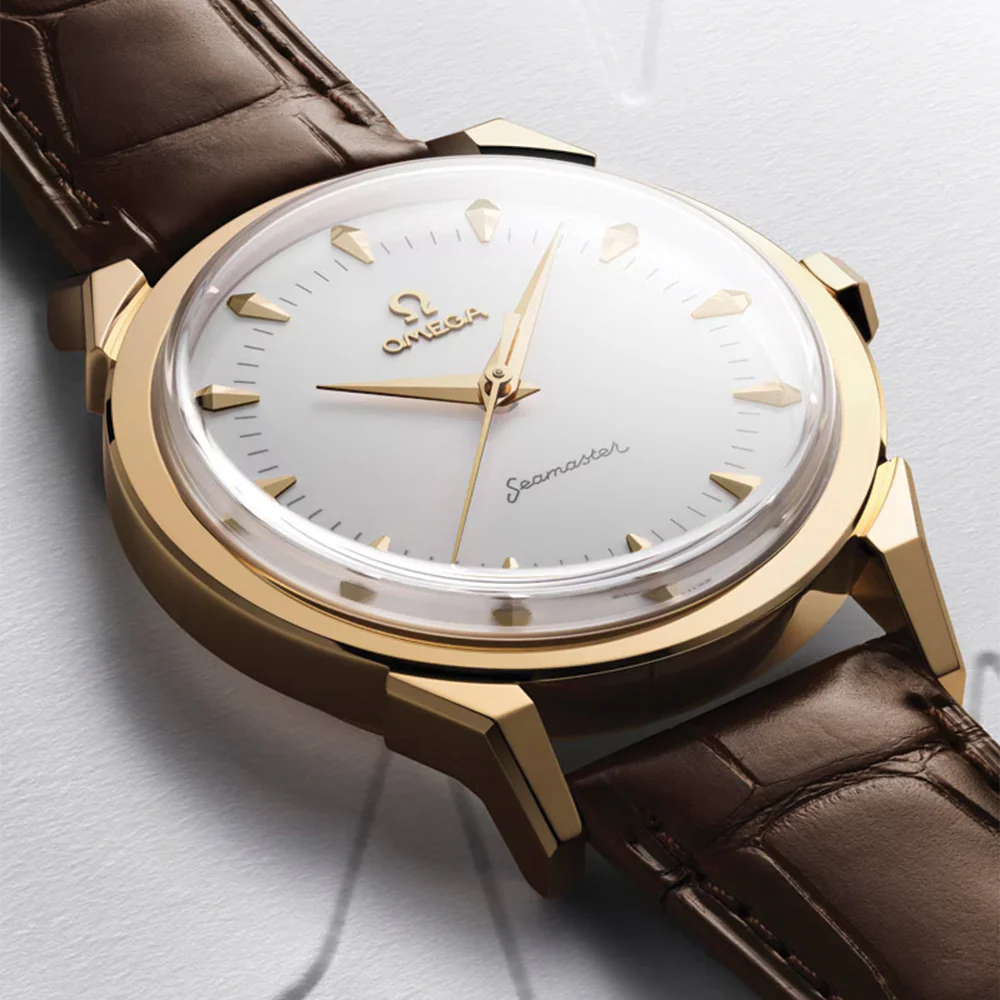 Seamaster Heritage Milano Cortina 2026 Moonshine‚Ñ¢ Gold 37mm - White on Leather Strap - Image 3
