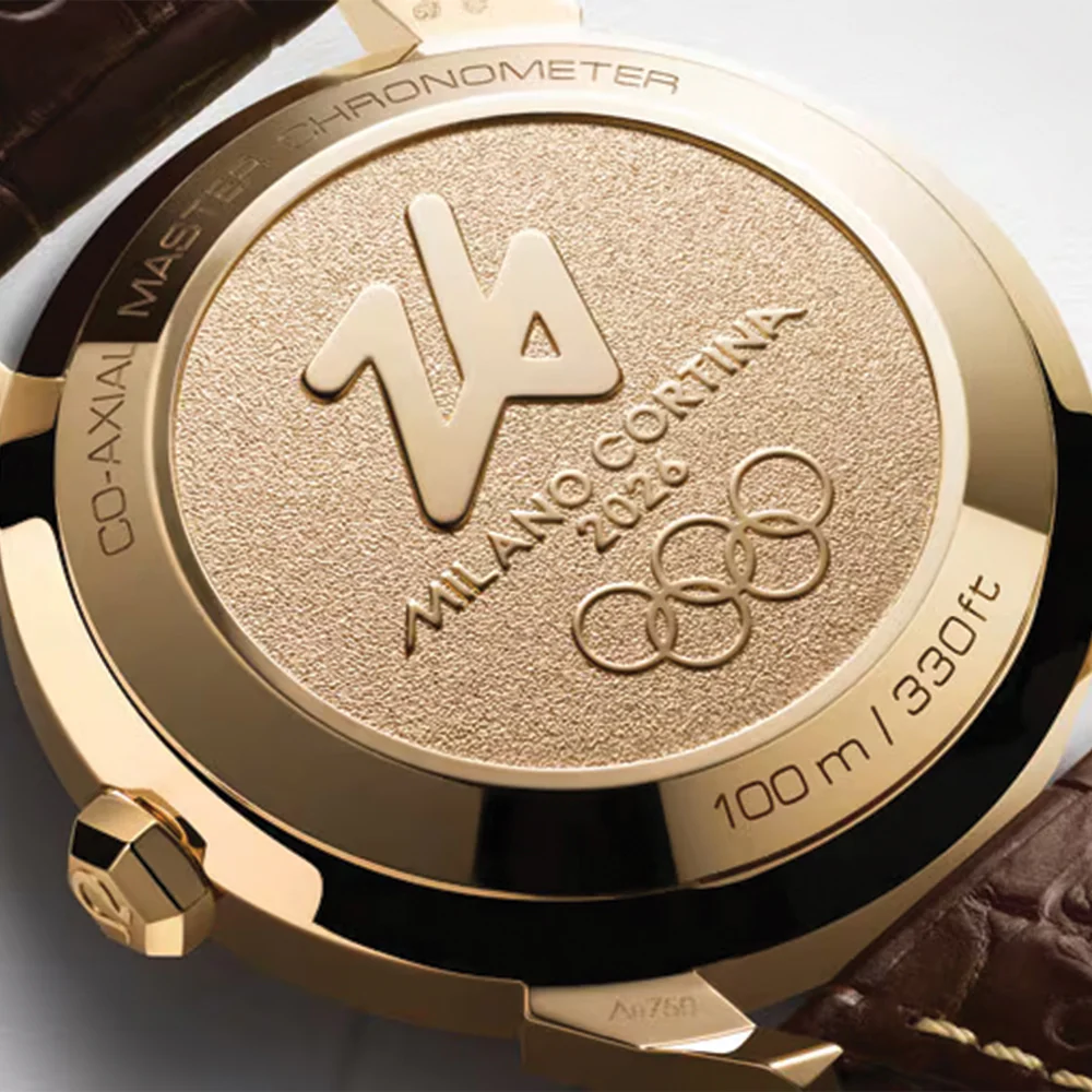 Seamaster Heritage Milano Cortina 2026 Moonshine‚Ñ¢ Gold 37mm - White on Leather Strap - Image 8