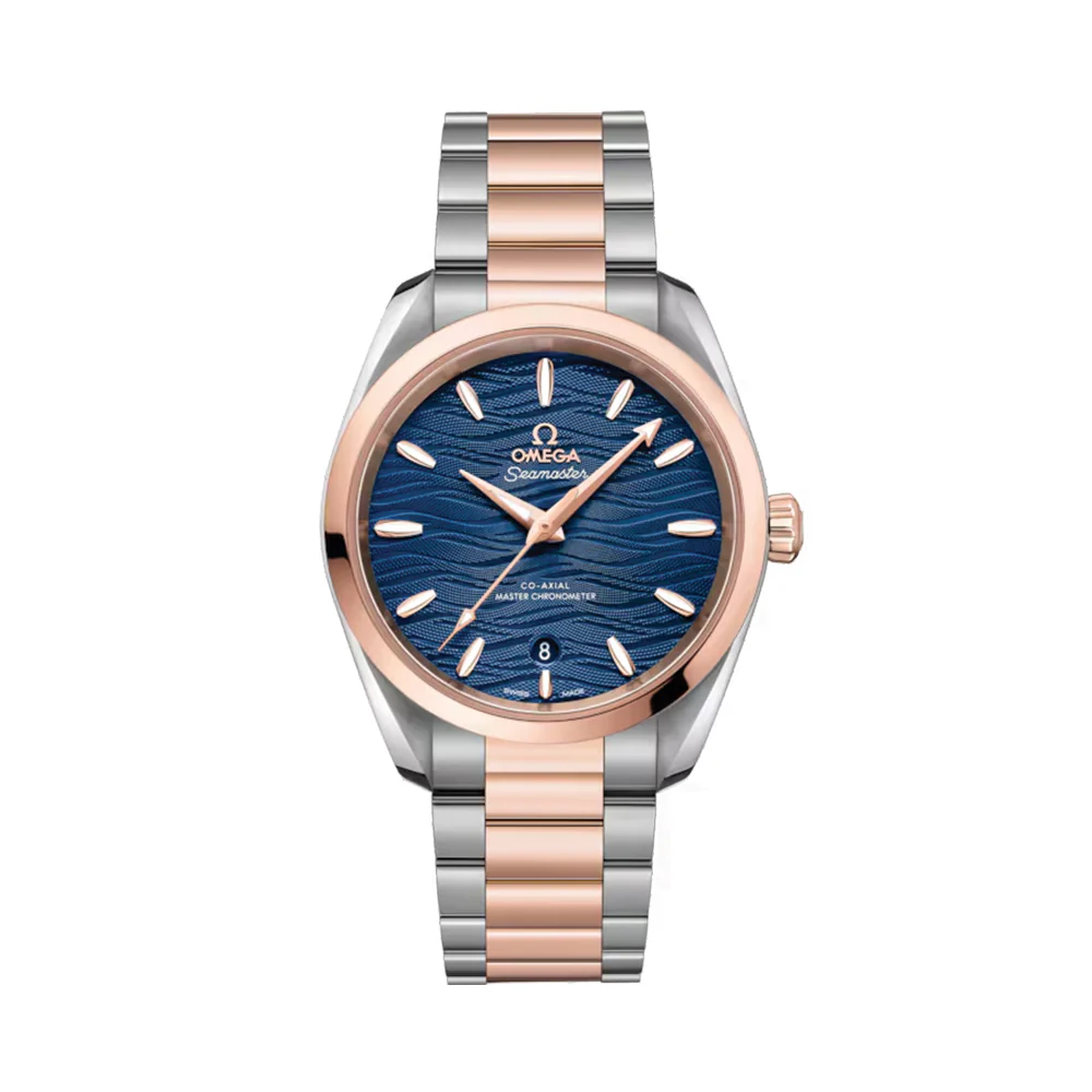 Seamaster Aqua Terra 150M Steel and Sedna™ Gold 38mm - Blue on Bracelet