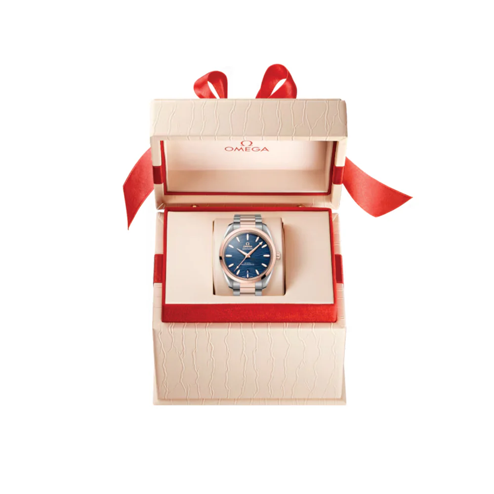 Seamaster Aqua Terra 150M Steel and Sedna™ Gold 38mm - Blue on Bracelet - Image 5