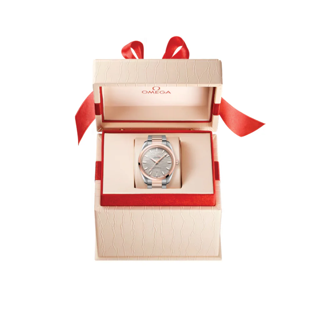 Seamaster Aqua Terra 150M Steel and Sedna™ Gold 38mm - Grey on Bracelet - Image 5