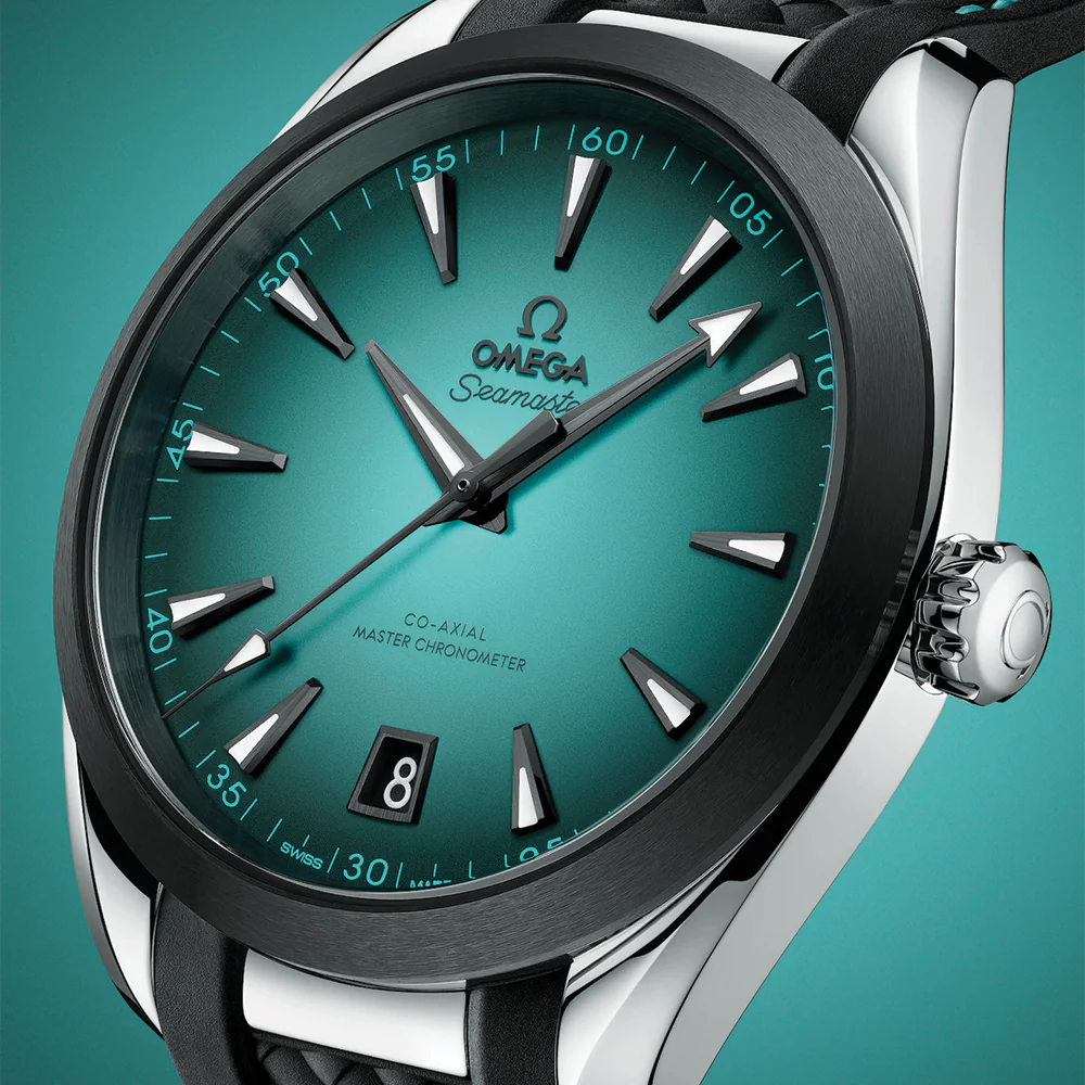 Seamaster Aqua Terra 150M 41mm - Turquoise on Rubber Strap - Image 2