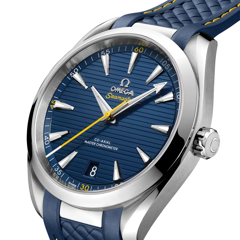 Seamaster Aqua Terra 150M 41mm - Blue on Rubber Strap - Image 4