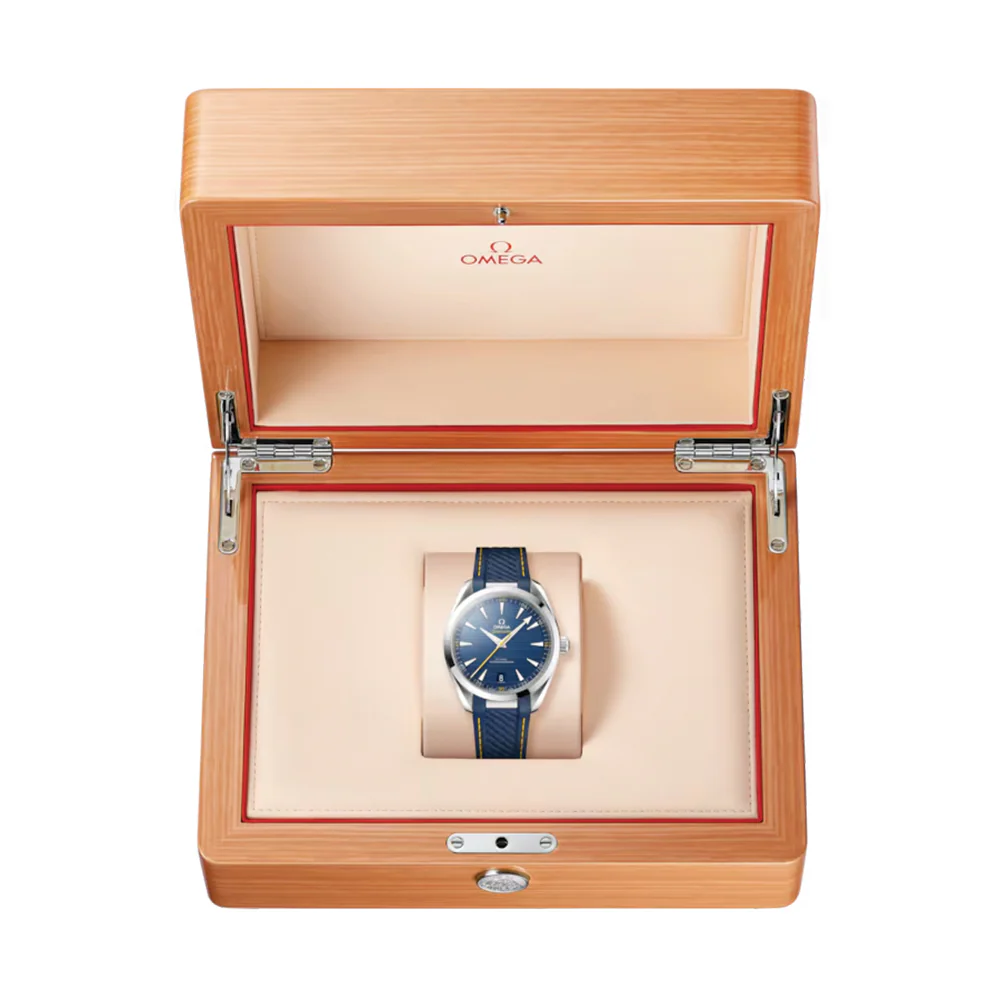 Seamaster Aqua Terra 150M 41mm - Blue on Rubber Strap - Image 7