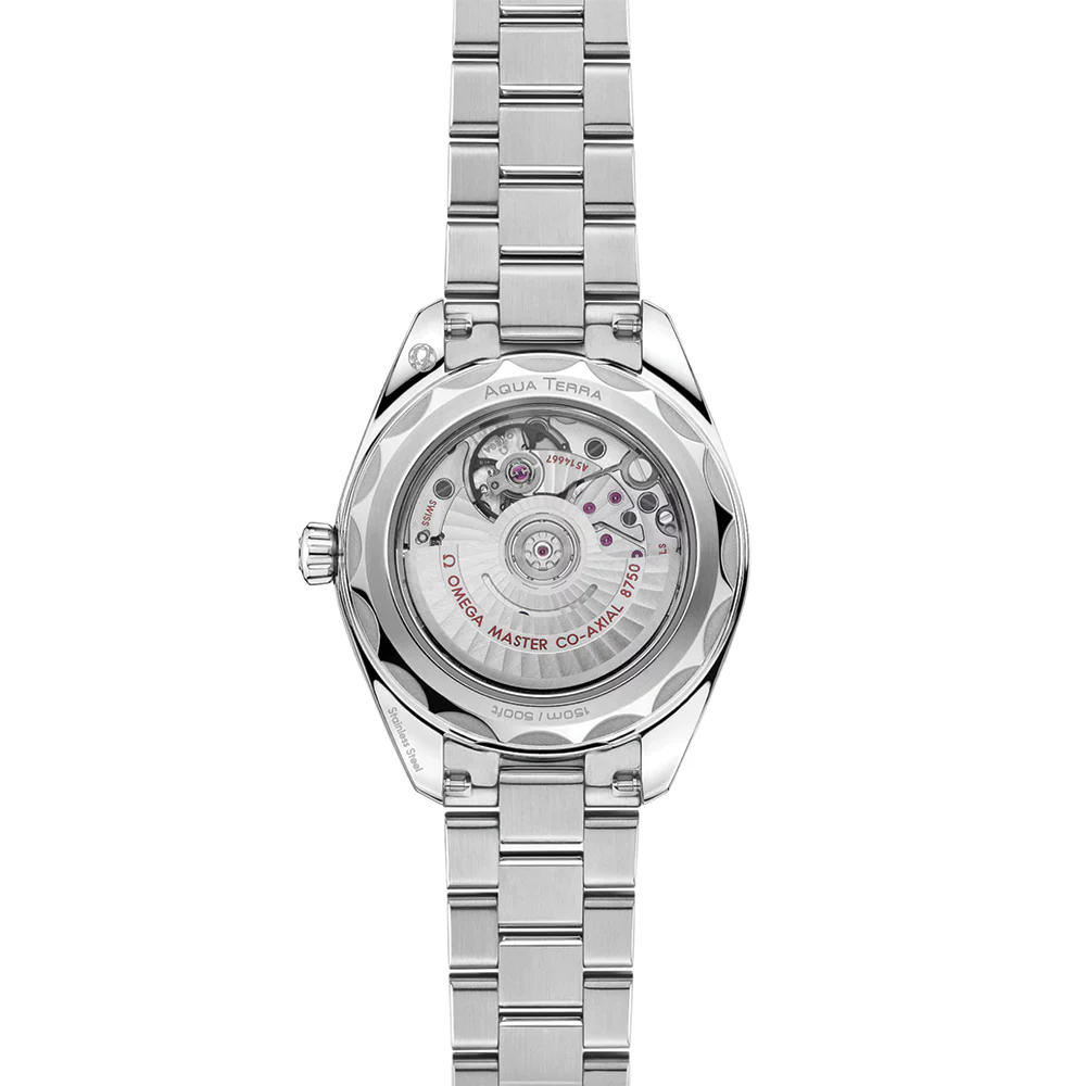 Seamaster Aqua Terra 150M 30mm - White Mother-of-Pearl w/ Diamonds on Bracelet - Image 5