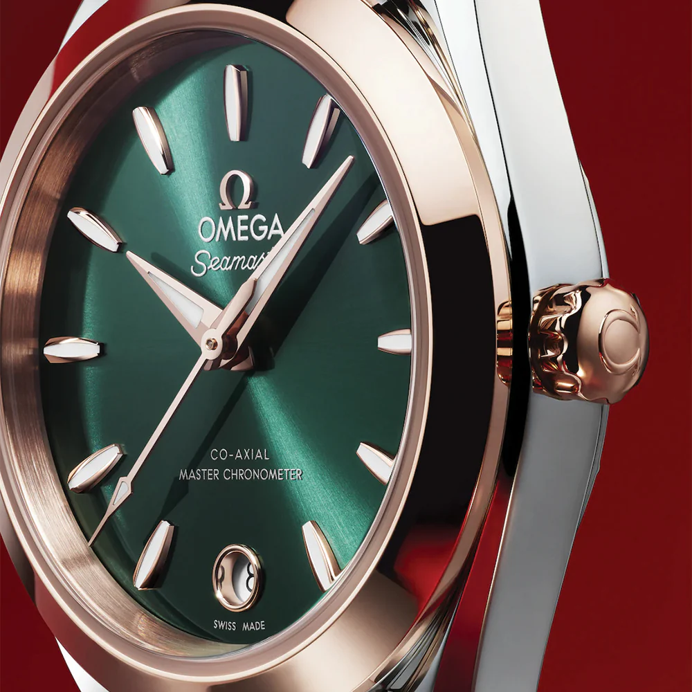 Seamaster Aqua Terra 150M Two-Tone Sedna™ Gold 30mm - Green on Bracelet - Image 4