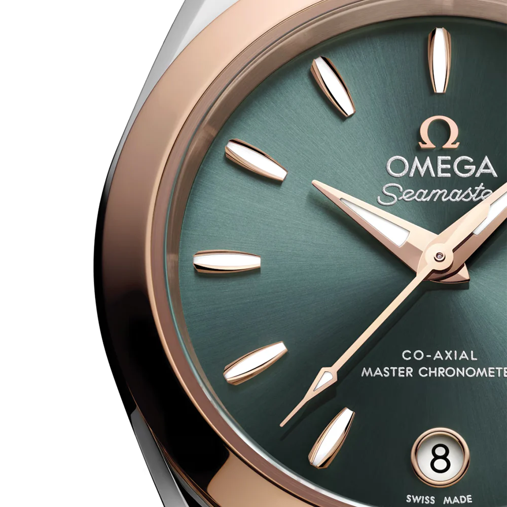 Seamaster Aqua Terra 150M Two-Tone Sedna™ Gold 30mm - Green on Bracelet - Image 5