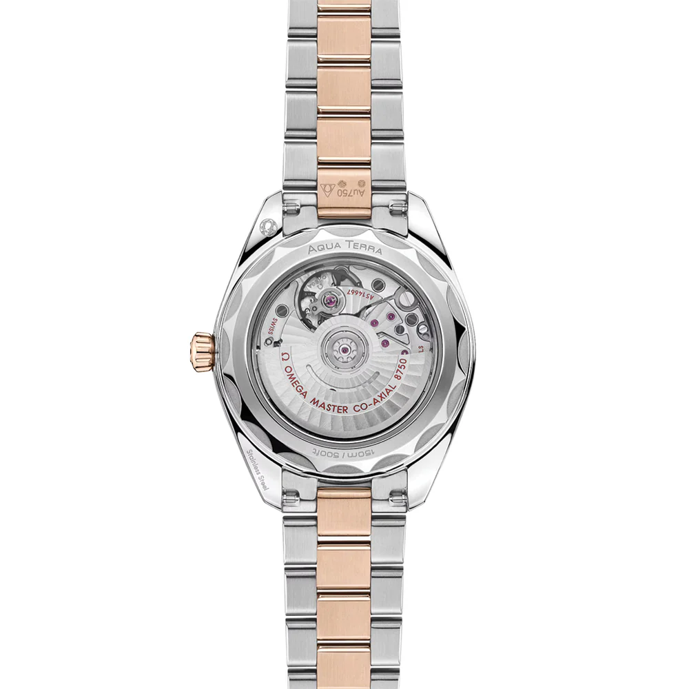 Seamaster Aqua Terra 150M Two-Tone Sedna™ Gold 30mm - Green on Bracelet - Image 6