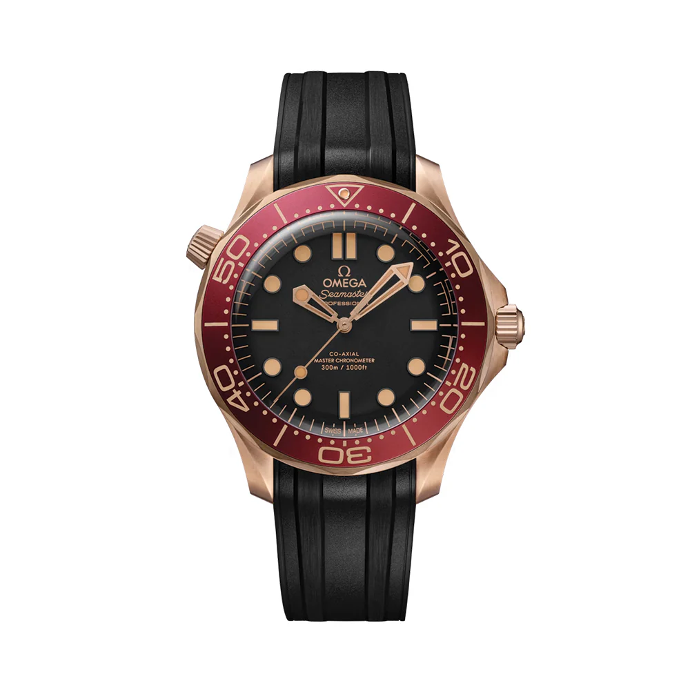 Seamaster Diver 300M Bronze Gold 42mm - Black on Rubber Strap