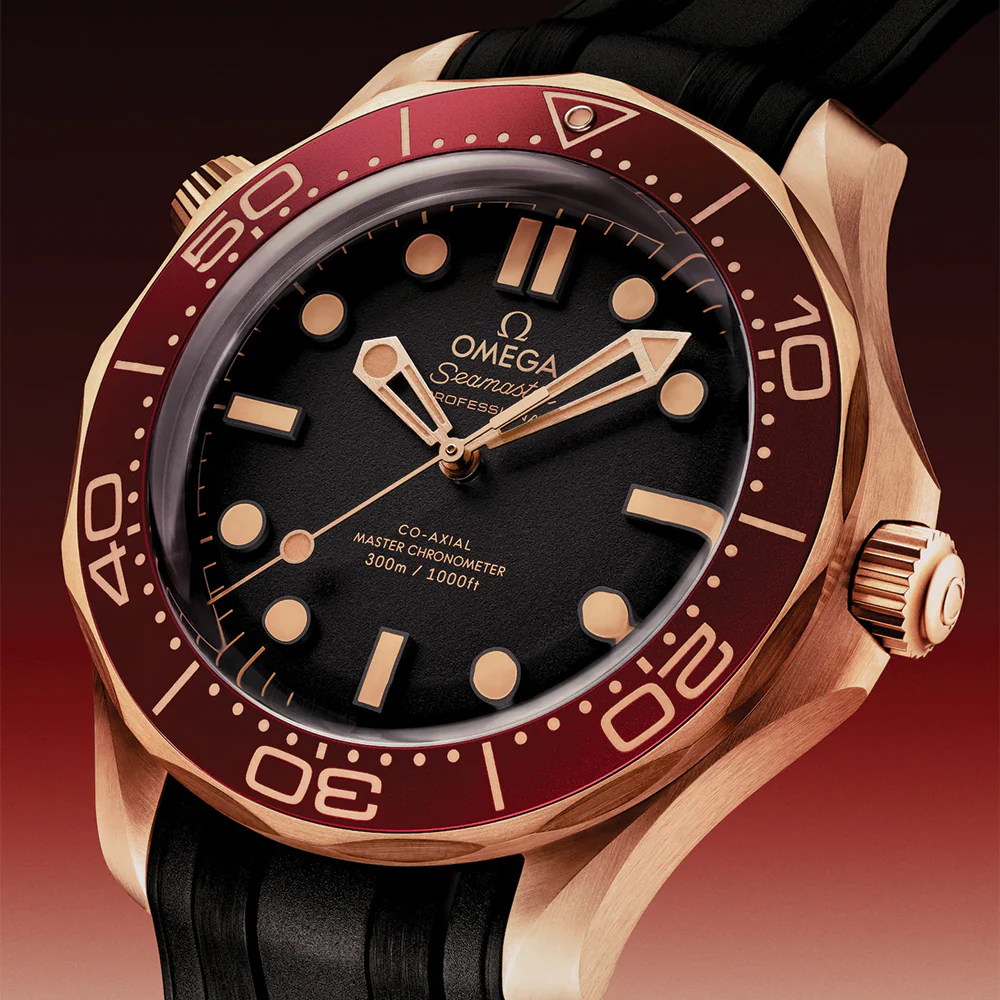 Seamaster Diver 300M Bronze Gold 42mm - Black on Rubber Strap - Image 3