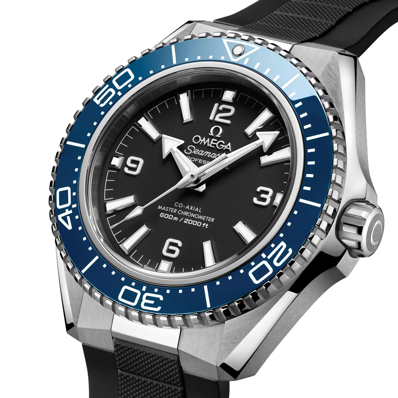 Seamaster Planet Ocean 600M 42mm - Black and Blue on Rubber Strap - Image 2