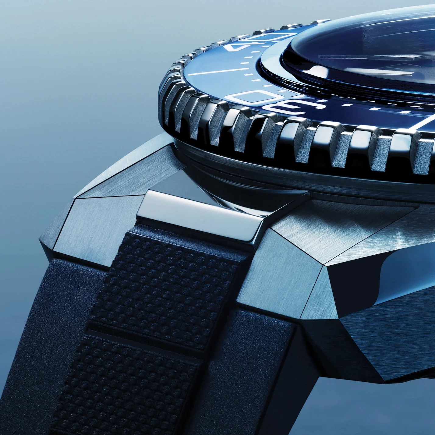 Seamaster Planet Ocean 600M 42mm - Black and Blue on Rubber Strap - Image 6